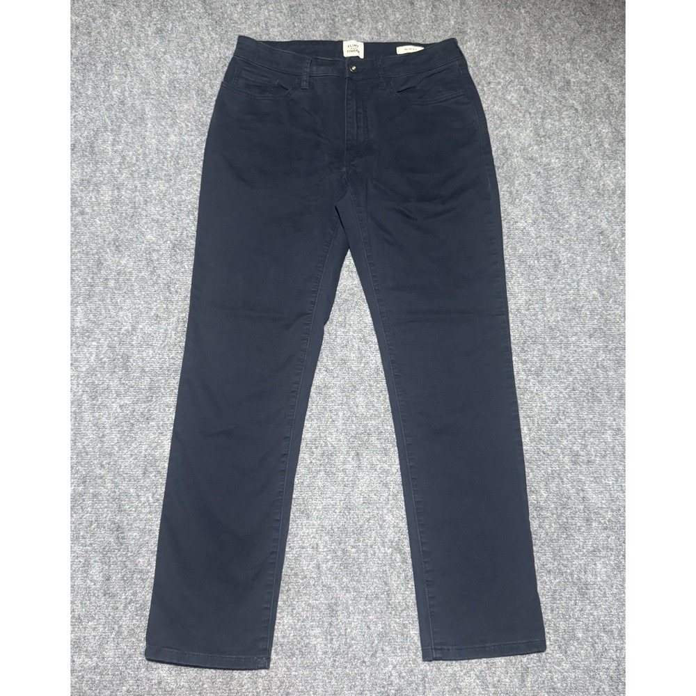 Flint and Tinder Huckberry Pants Slim Fit 5 Pocket Men 30x30 Navy 29" Inseam